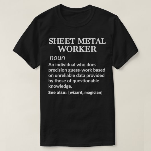 Definition von Blechbearbeiter T T-Shirt (Design vorne)