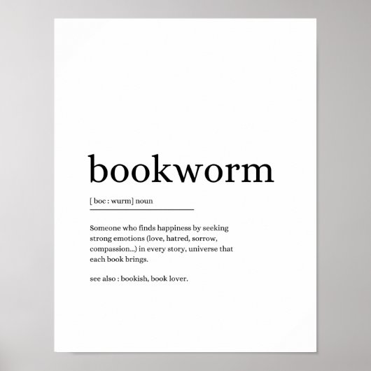 Definition von Bookworm Poster (Vorne)