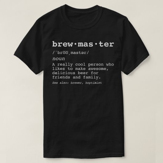 Definition von Brewmaster T-Shirt (Design vorne)