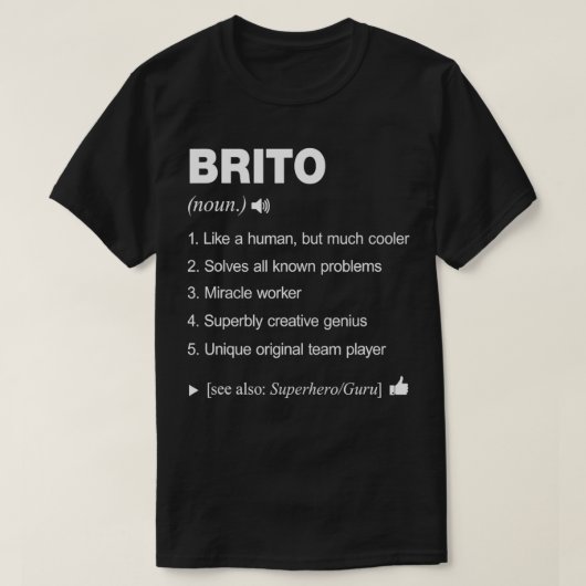 Definition von Brito Name bedeutet Familie Funny T-Shirt (Design vorne)