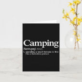 Definition von Camping - Sprichwort "Funny Camper" Karte (Gelbe Blume)