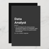 Definition von Datenanalyse Einladung (Vorne/Hinten)