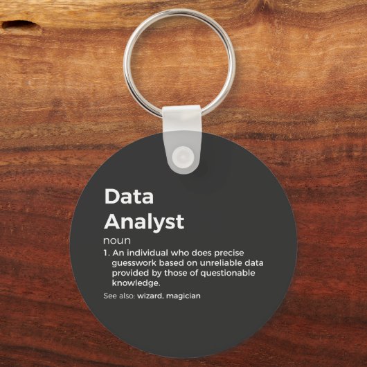 Definition von Datenanalyse Schlüsselanhänger (Vorderseite)