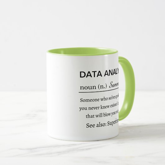 Definition von Datenanalyse Tasse (VorderseiteRechts)