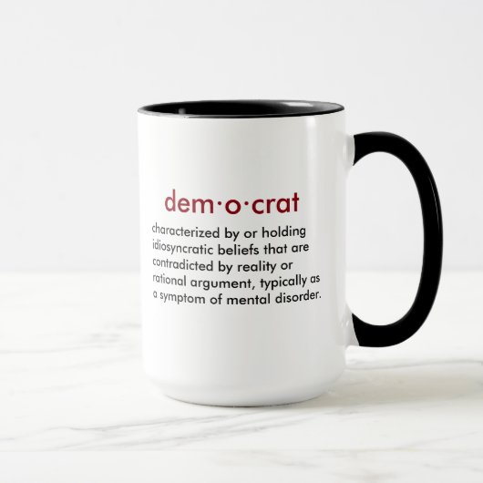 Definition von Demokraten Tasse (Rechts)
