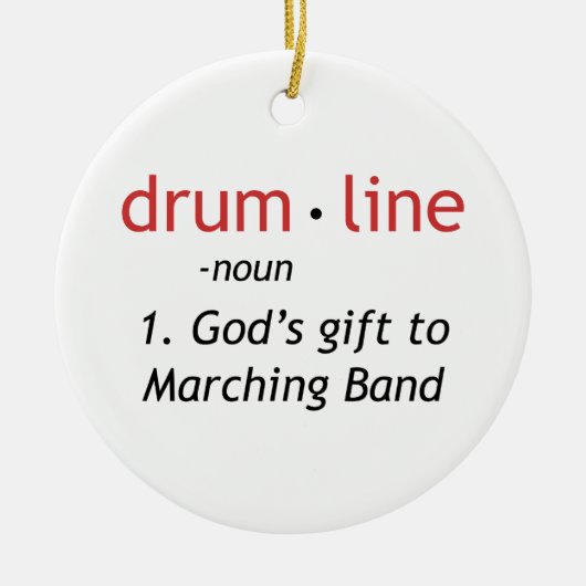 Definition von Drumline Keramik Ornament (Vorne)