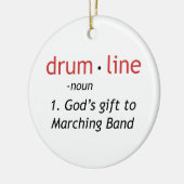 Definition von Drumline Keramik Ornament (Links)