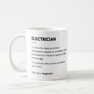 Definition von Elektrikern und Wartungsingenieuren Kaffeetasse