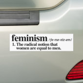 Definition von Feminismus - feministischer Autoaufkleber (Auf Auto)