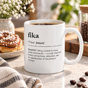 Definition von Fika schwedische Kaffeepause Wörter Kaffeetasse