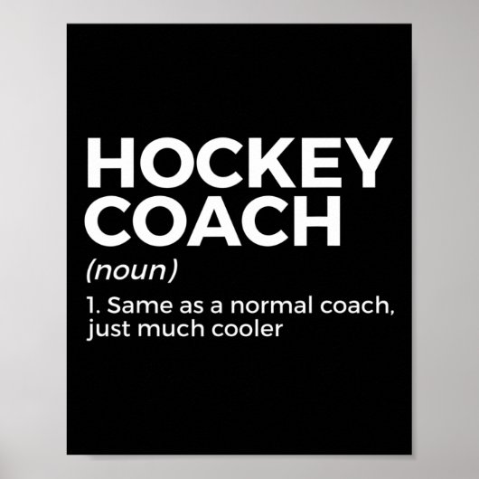 Definition von Fun Hockey Coach Poster (Vorne)