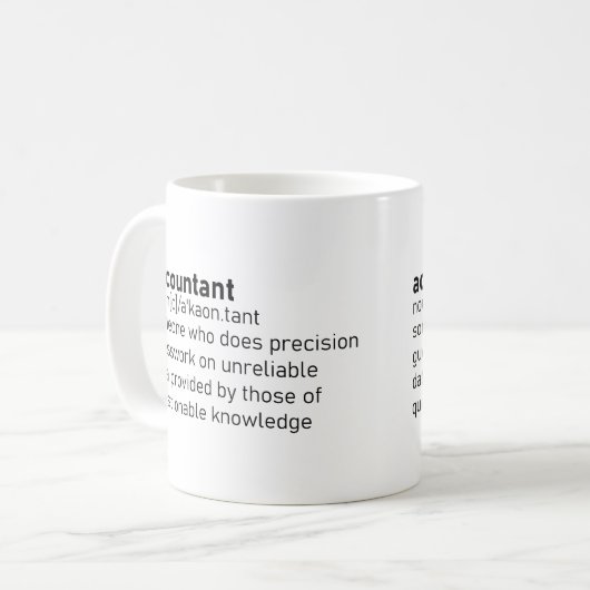 Definition von "Funny Accountant" Kaffeetasse (Vorderseite Links)