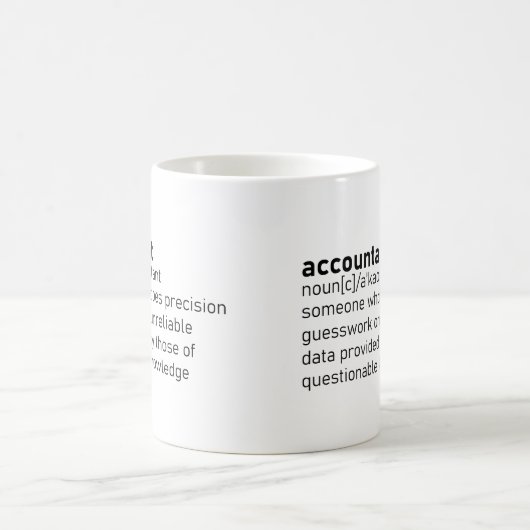 Definition von "Funny Accountant" Kaffeetasse (Mittel)