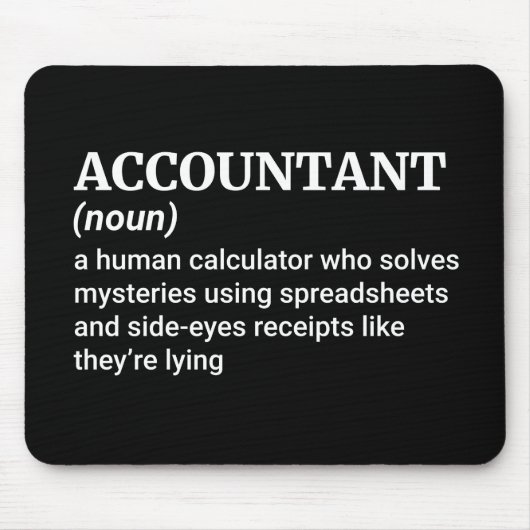 Definition von "Funny Accountant" Mousepad (Vorne)
