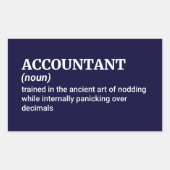 Definition von "Funny Accountant" Rechteckiger Aufkleber (Vorderseite)