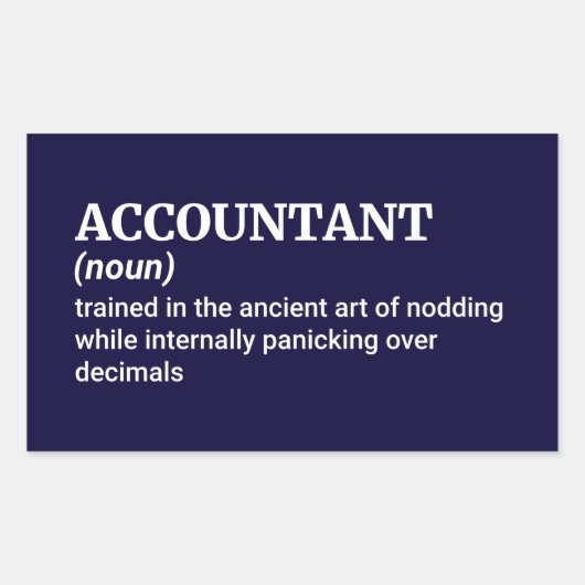 Definition von "Funny Accountant" Rechteckiger Aufkleber (Vorderseite)