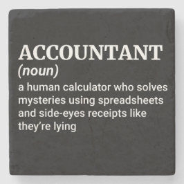 Definition von "Funny Accountant" Steinuntersetzer