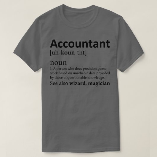 Definition von "Funny Accountant" T-Shirt (Design vorne)