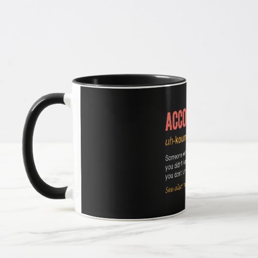 Definition von "Funny Accountant" Tasse (Links)