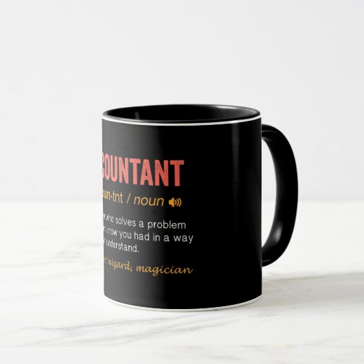 Definition von "Funny Accountant" Tasse (VorderseiteRechts)