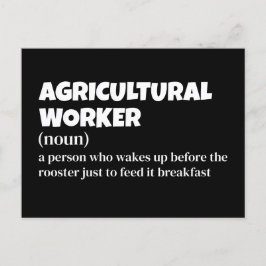 Definition von "Funny Agricultural Worker" Feiertagspostkarte