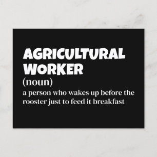 Definition von "Funny Agricultural Worker" Feiertagspostkarte