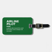 Definition von "Funny Airline Captain" Gepäckanhänger (Vorderseite horizontal)