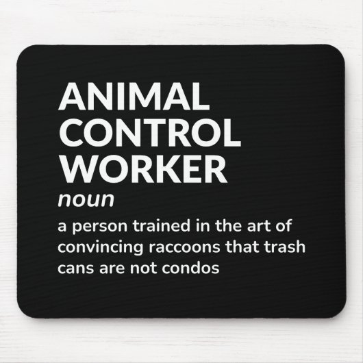 Definition von "Funny Animal Kontrolle Worker" Mousepad (Vorne)
