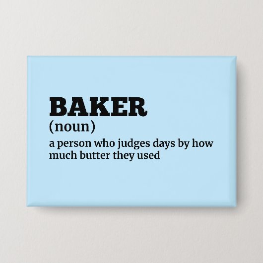 Definition von "Funny Bakery Worker" Button (Vorderseite)