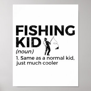 Definition von "Funny Fishing Kid" Poster