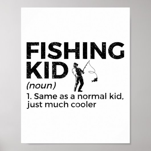 Definition von "Funny Fishing Kid" Poster (Vorne)