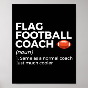 Definition von "Funny Flag Football Coach" Poster
