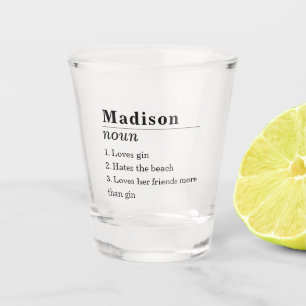 Definition von "Funny Friend" Personalisiert Schnapsglas