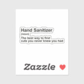 Definition von "Funny Hand Sanitizer" Aufkleber (Blatt)