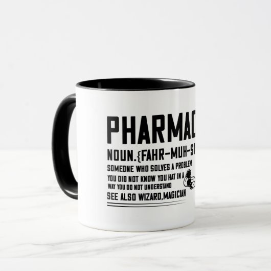 Definition von Funny Pharmacist Tasse (Vorderseite Links)