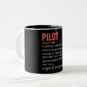 Definition von "Funny Pilot" Zweifarbige Tasse (Vorderseite Links)