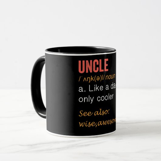Definition von "Funny Uncle" Tasse (Vorderseite Links)