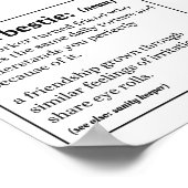 Definition von "Funny Work Bestie" Poster (Ecke)