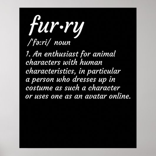 Definition von Furnier Fandom Furries Design Cospl Poster (Vorne)