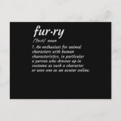 Definition von Furnier Fandom Furries Design Cospl Postkarte (Vorderseite)
