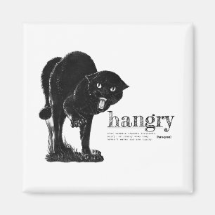 Definition von hangry vintage wütend lustig schwar magnet