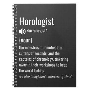 Definition von Horologen Notizblock