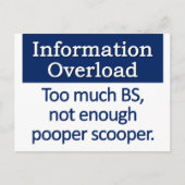 Definition von Informationsüberlastung Postkarte (Vorderseite)