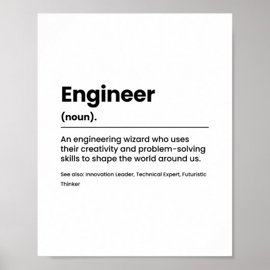 Definition von Ingenieuren Poster (Vorne)
