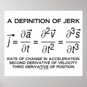 Definition von Jerk (Physik Equation Spaß) Poster (Vorne)