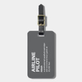 Definition von "Luftfahrt-Pilot" - Funny Gift Gepäckanhänger (Vorderseite vertikal)