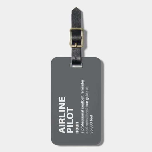 Definition von "Luftfahrt-Pilot" - Funny Gift Gepäckanhänger (Vorderseite vertikal)