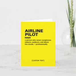 Definition von "Luftfahrt-Pilot" - Funny Gruß-Kart Karte