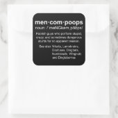 Definition von Menkompoops Quadratischer Aufkleber (Tasche)