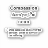 Definition von Mitgefühl Aufkleber (Vorderseite)